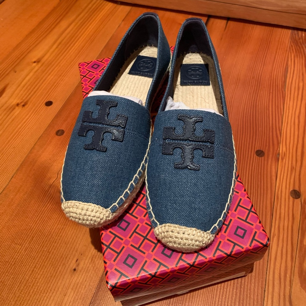 Tory Burch Weston Flat Espadrille Denim